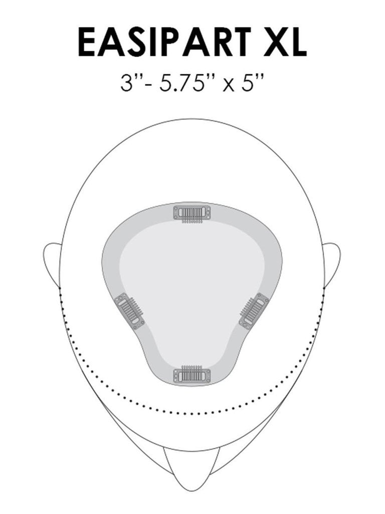 easiPart HD XL 8" Topper by Jon Renau - Heat-Friendly Mono