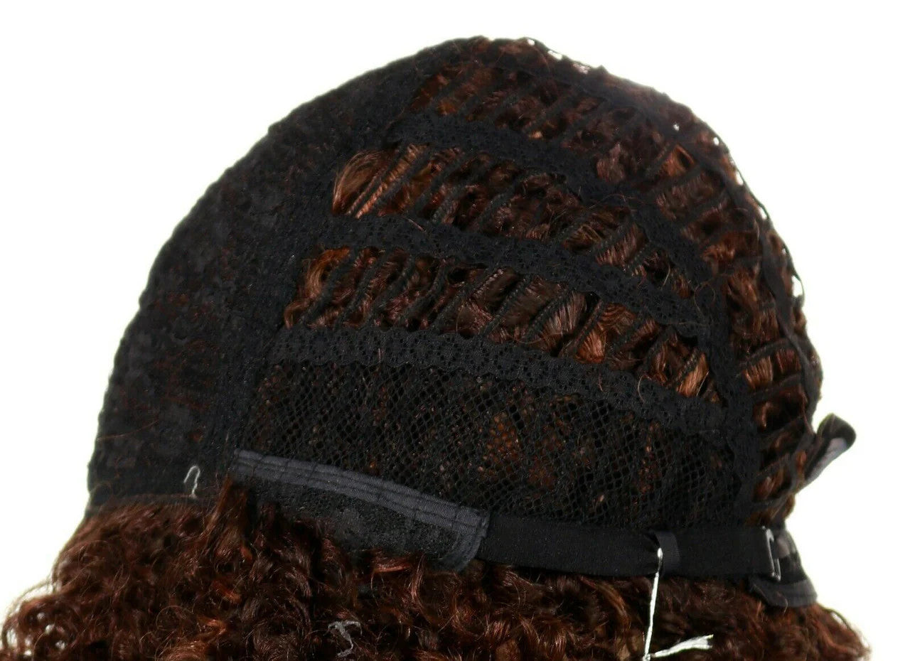 KEONA 100% Human Hair Kinky Curl Wig by Sepia Color T1B.30 -LAST ONE  OPEN BOX