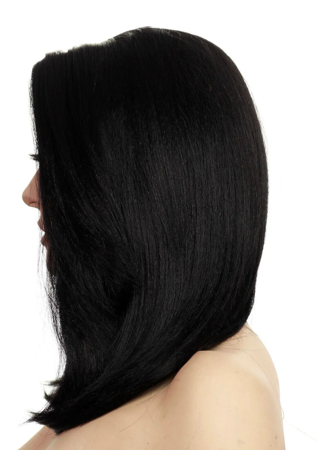Lace Front Wig HAND TIED HEAT FRIENDLY COLOR #2  SOFT STRAIGHT LAYERS USA 1126