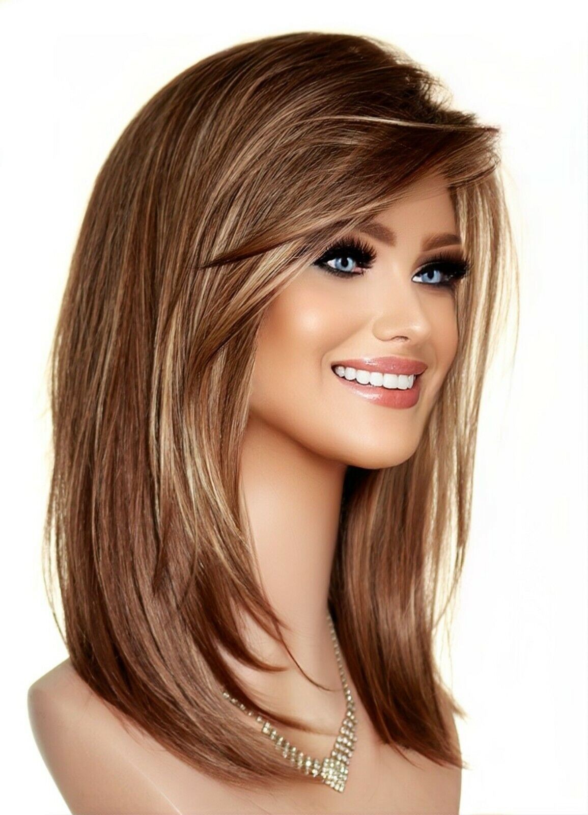 LAINE RENE OF PARIS WIG | ALMOND SPICE R | SLINKY HOT MEDIUM BOB SIDE BANGS