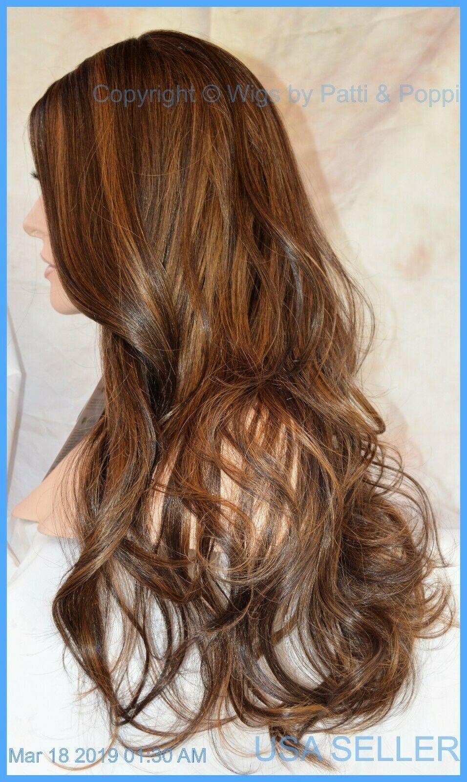 LACE FRONT SYNTHETIC/HUMAN HAIR BLEND CASCADING WAVES SIDE PART P27.4.30 1334