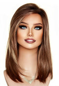 LAINE RENE OF PARIS WIG | ALMOND SPICE R | SLINKY HOT MEDIUM BOB SIDE BANGS
