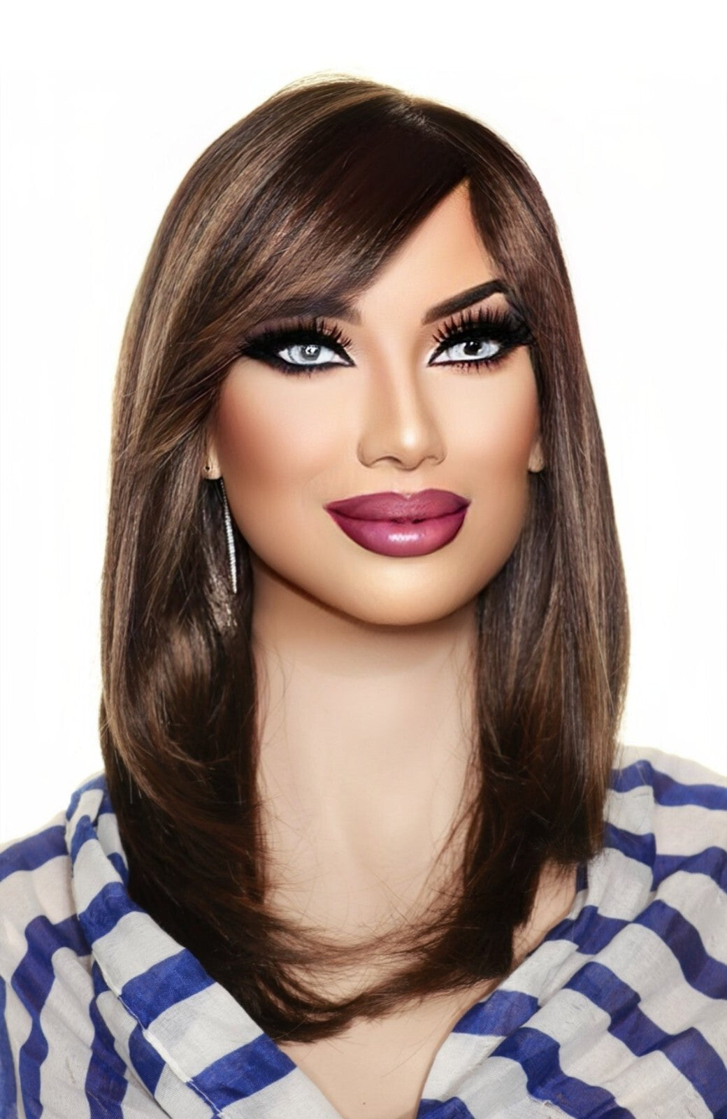 MADISON MONOTOP WIG BY ENVY | MEDIUM BROWN | SOPHISTICATED STYLE - Display - 3