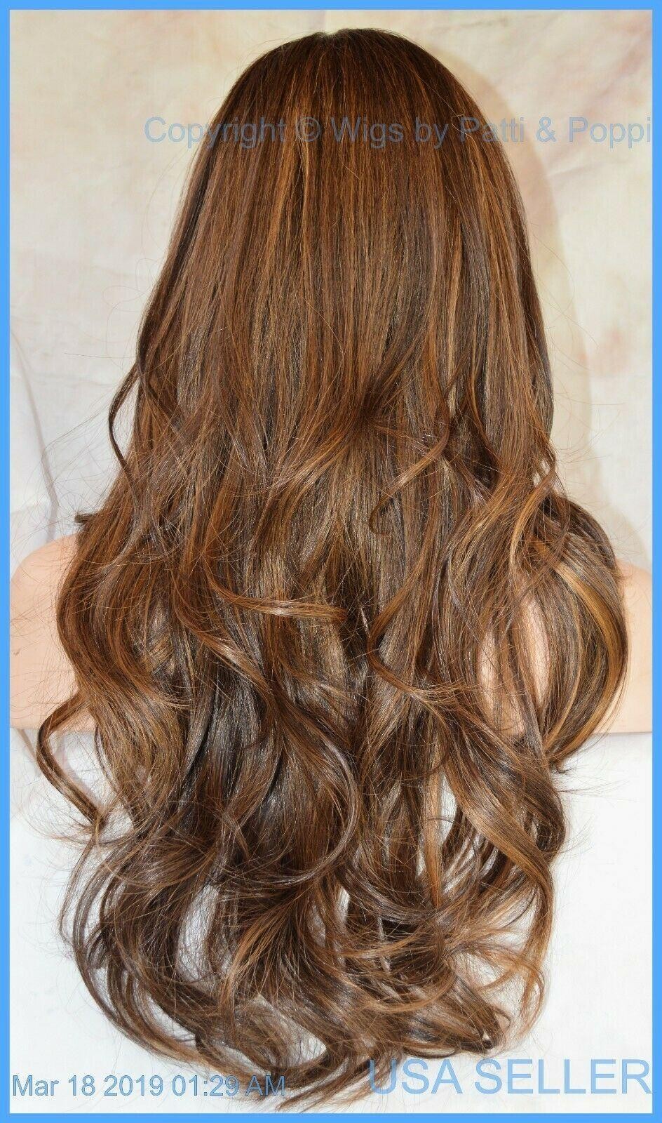 LACE FRONT SYNTHETIC/HUMAN HAIR BLEND CASCADING WAVES SIDE PART P27.4.30 1334