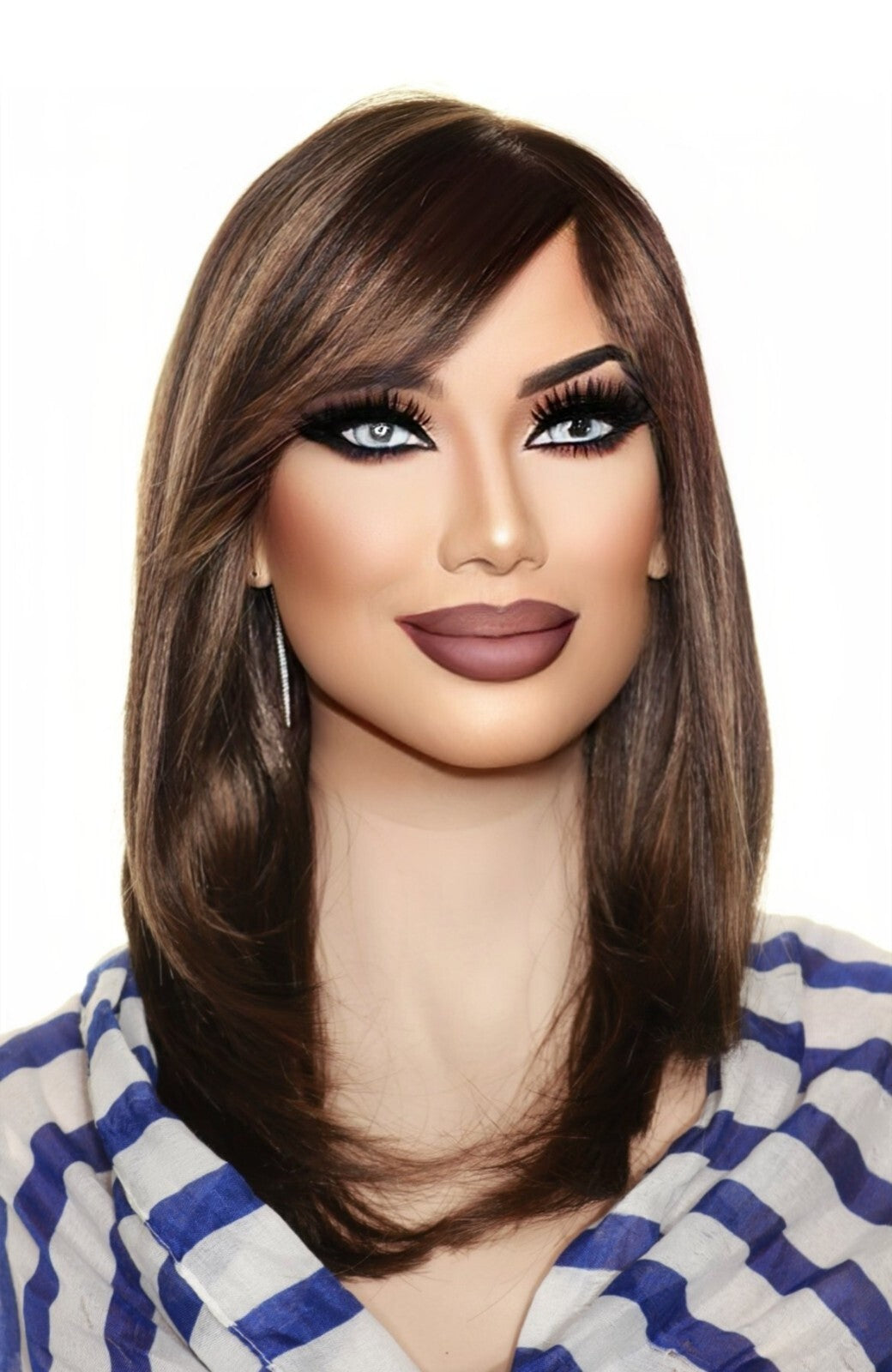 MADISON MONOTOP WIG BY ENVY | MEDIUM BROWN | SOPHISTICATED STYLE - Display - 3