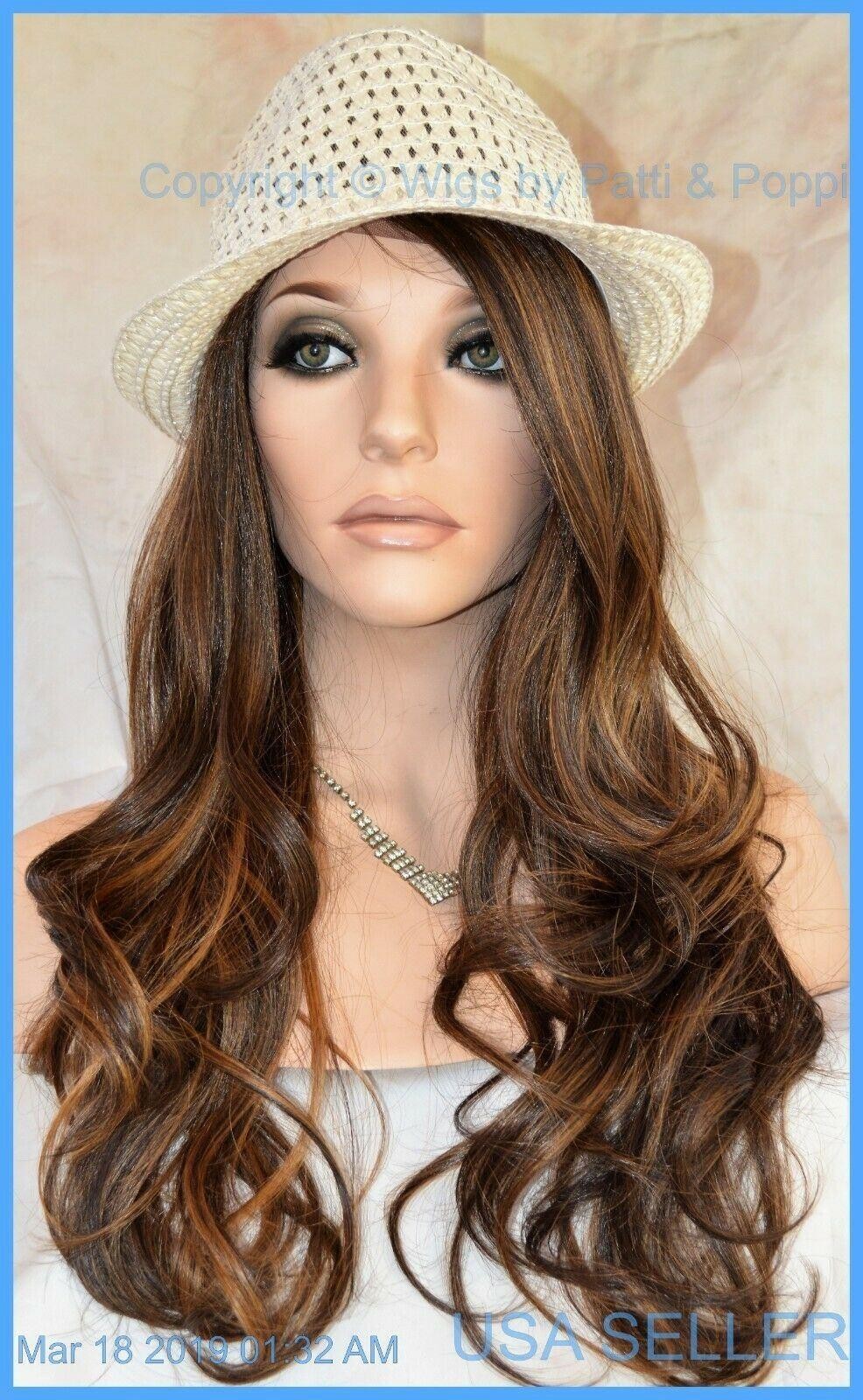 LACE FRONT SYNTHETIC/HUMAN HAIR BLEND CASCADING WAVES SIDE PART P27.4.30 1334