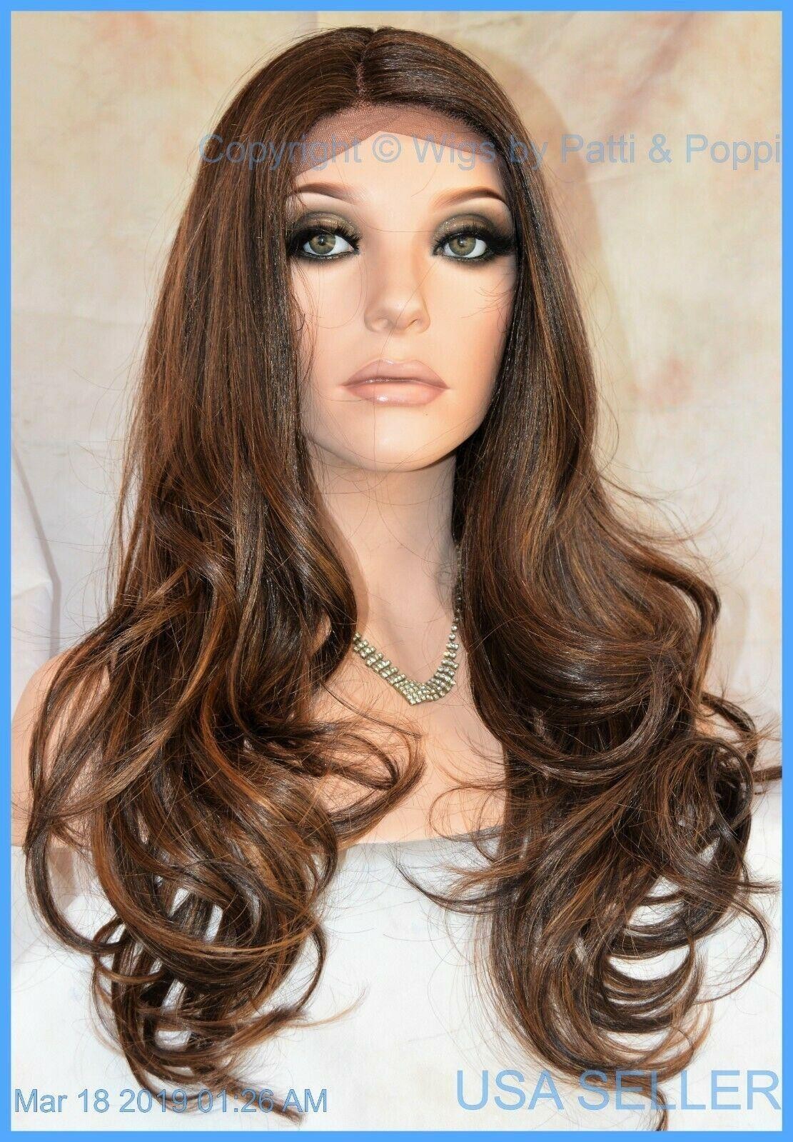 LACE FRONT SYNTHETIC/HUMAN HAIR BLEND CASCADING WAVES SIDE PART P27.4.30 1334