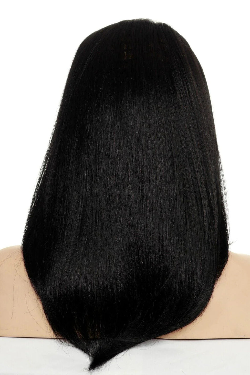Lace Front Wig HAND TIED HEAT FRIENDLY COLOR #2  SOFT STRAIGHT LAYERS USA 1126