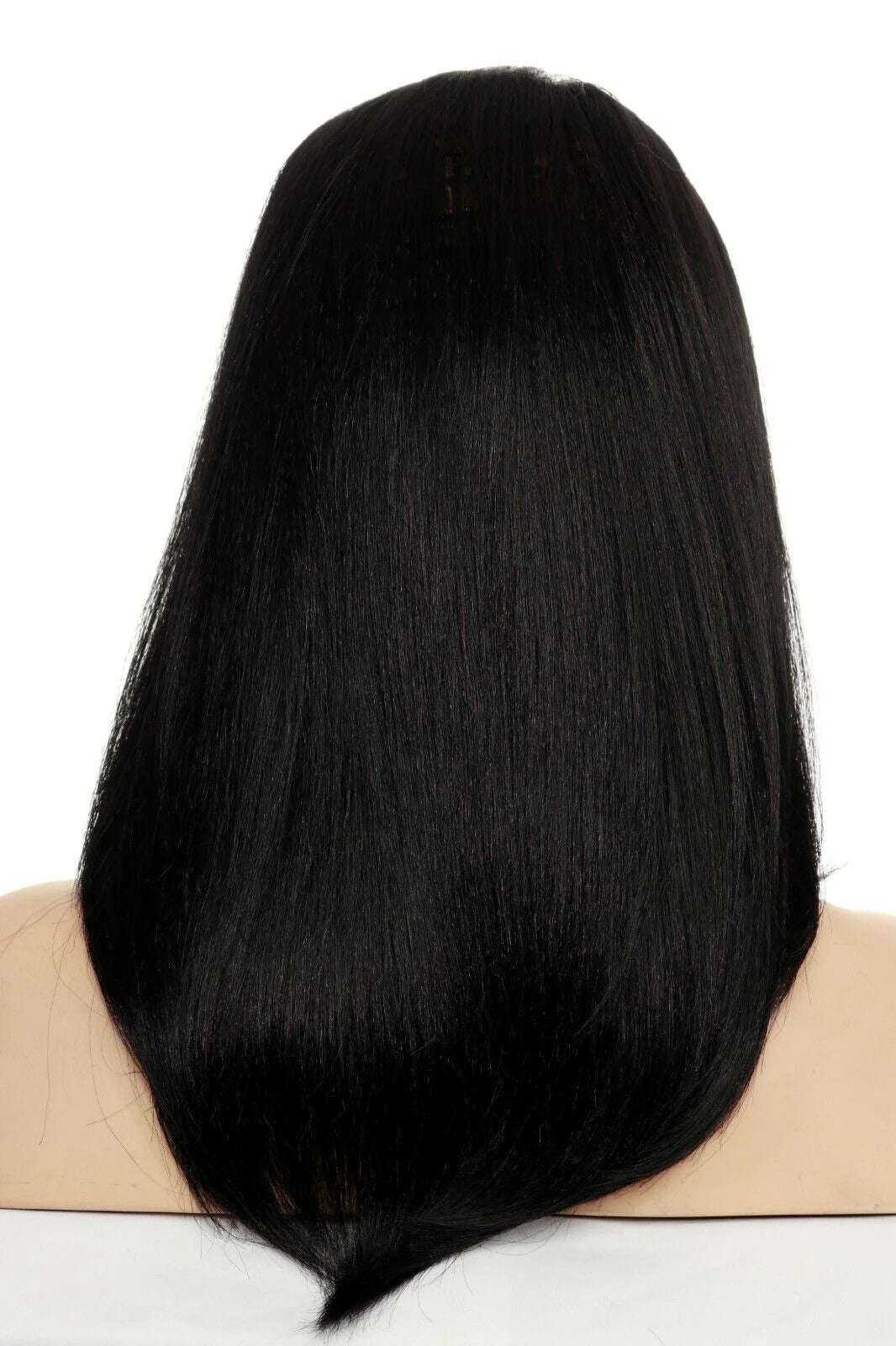 Lace Front Wig HAND TIED HEAT FRIENDLY COLOR #2  SOFT STRAIGHT LAYERS USA 1126