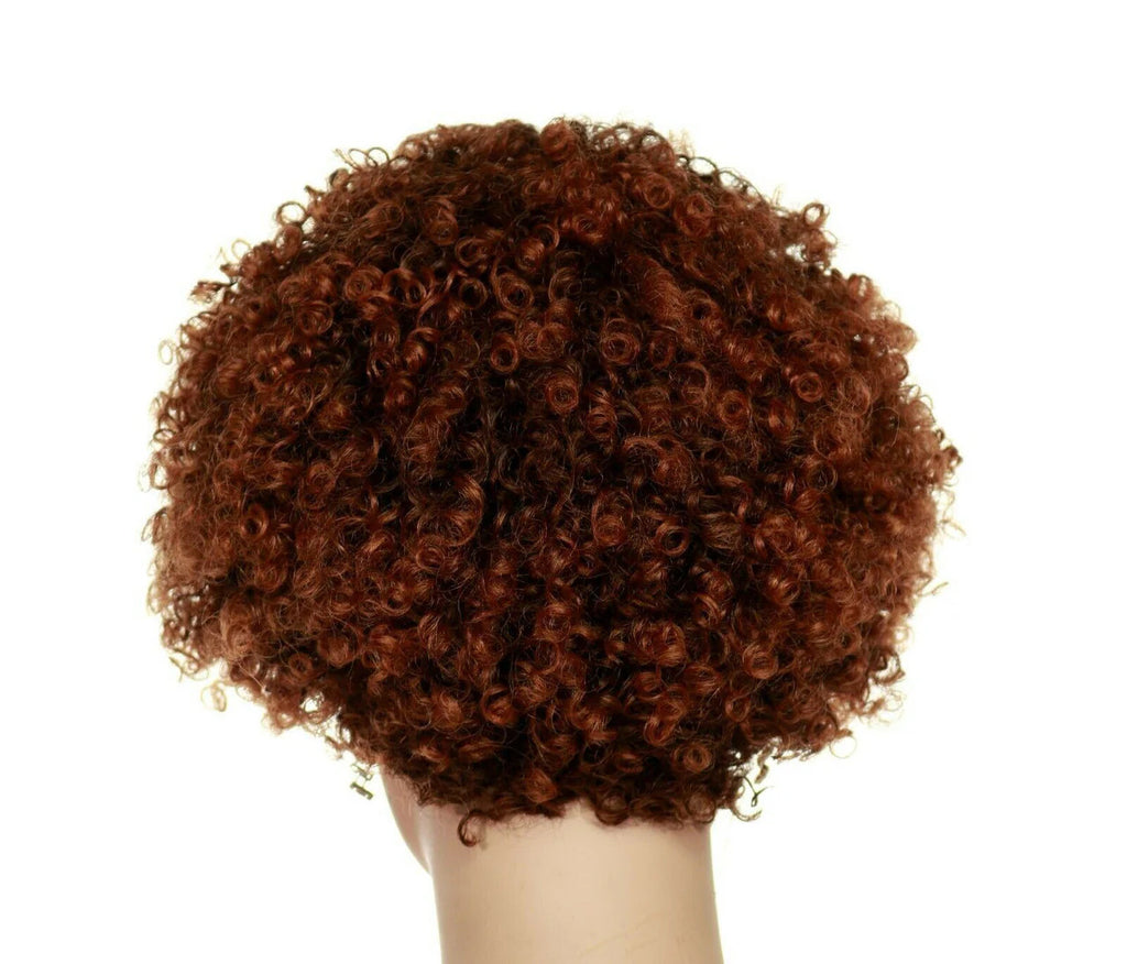 KEONA 100% Human Hair Kinky Curl Wig by Sepia Color T1B.30 -LAST ONE  OPEN BOX