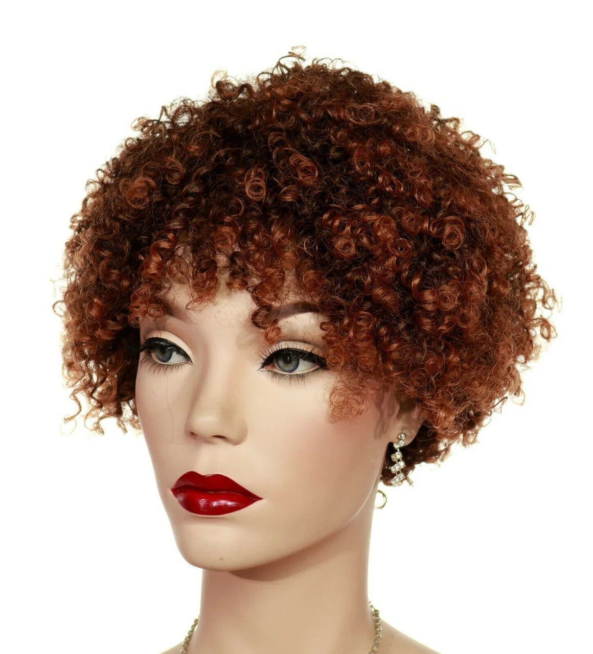 KEONA 100% Human Hair Kinky Curl Wig by Sepia Color T1B.30 -LAST ONE  OPEN BOX