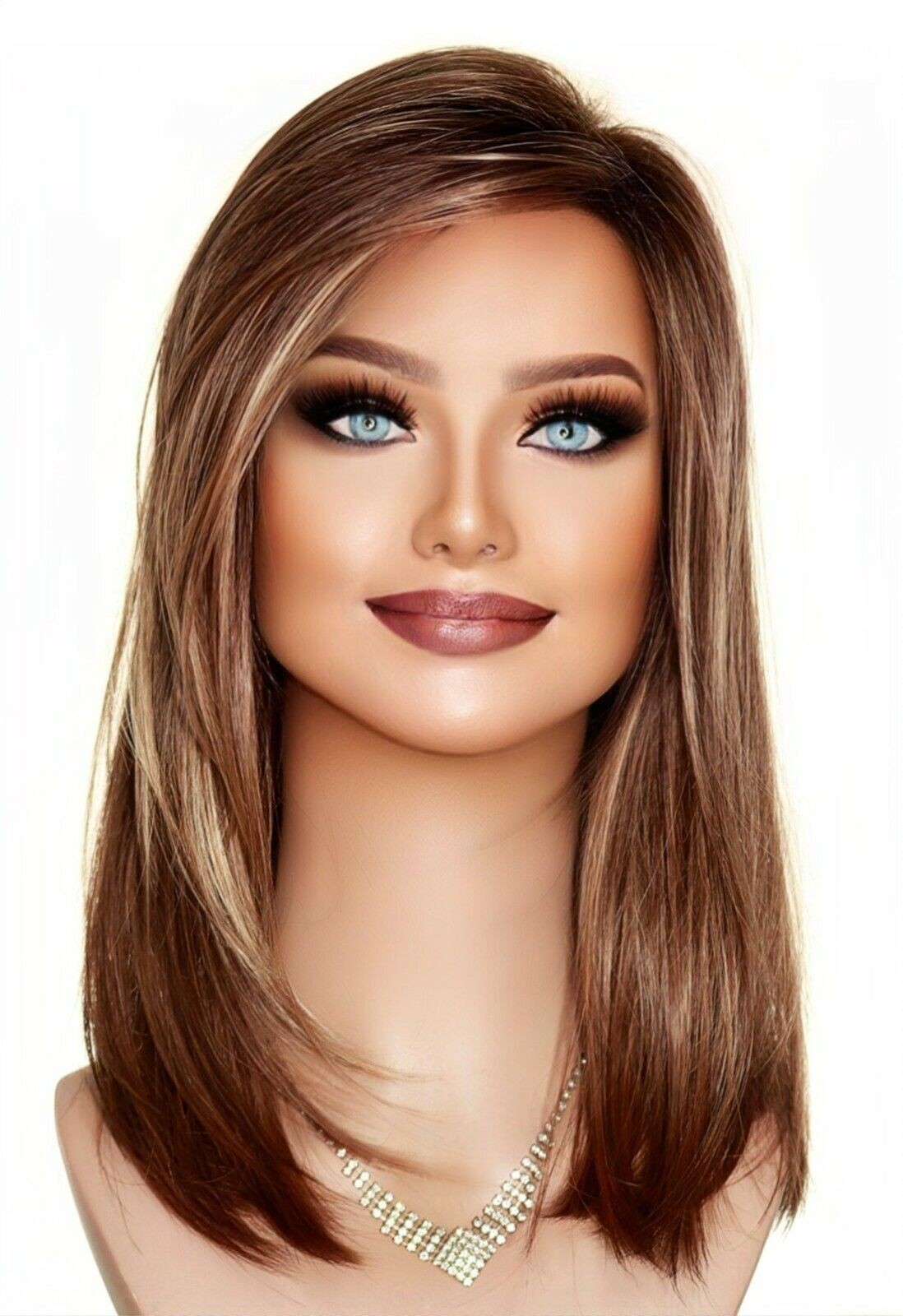 LAINE RENE OF PARIS WIG | ALMOND SPICE R | SLINKY HOT MEDIUM BOB SIDE BANGS