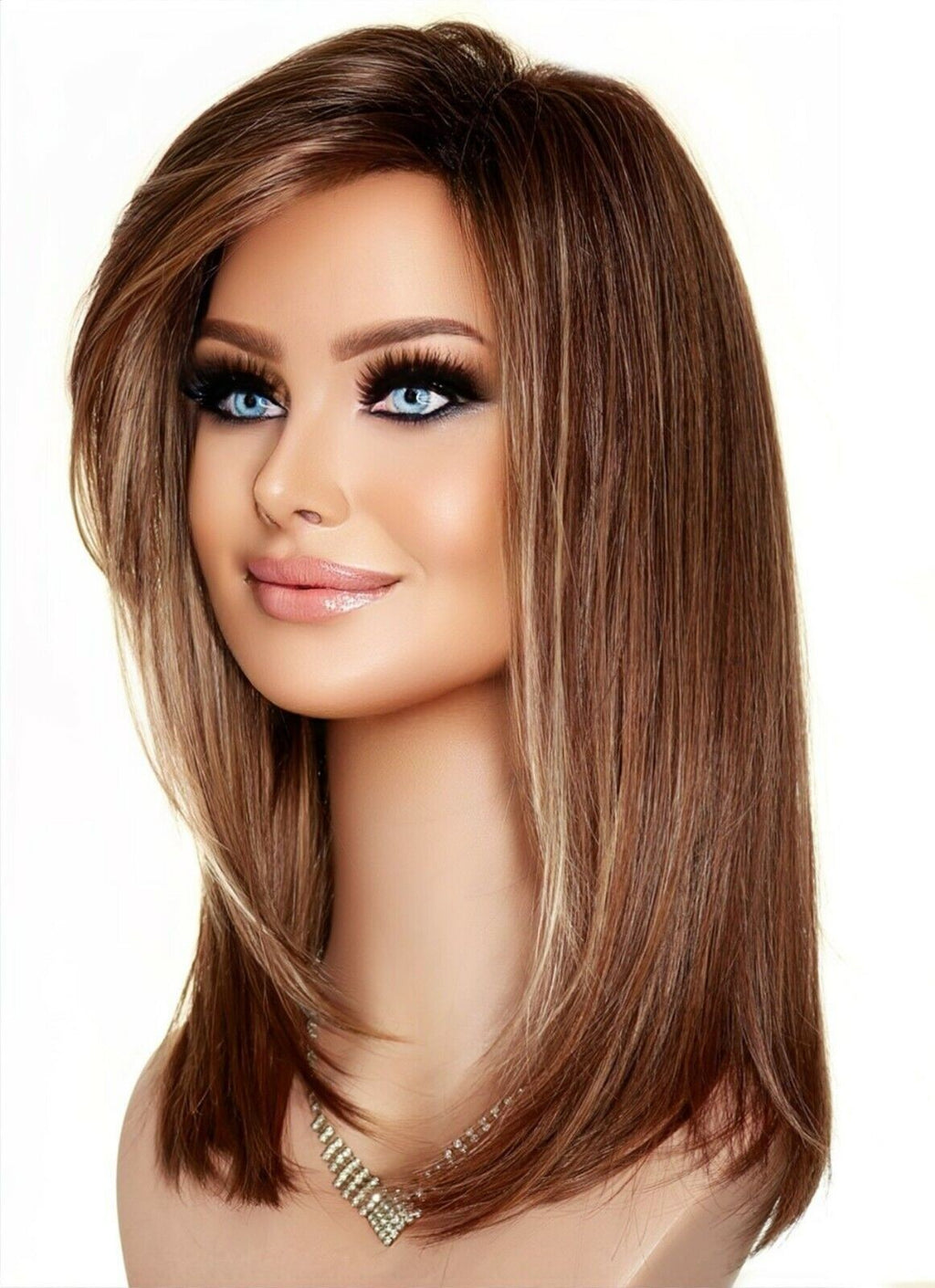 LAINE RENE OF PARIS WIG | ALMOND SPICE R | SLINKY HOT MEDIUM BOB SIDE BANGS