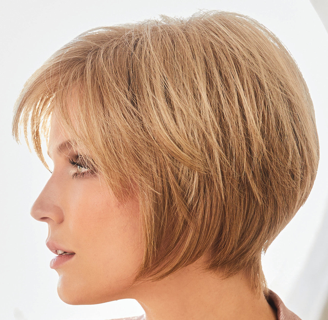 Audrey synthetic wig by Rene of Paris side view 4
