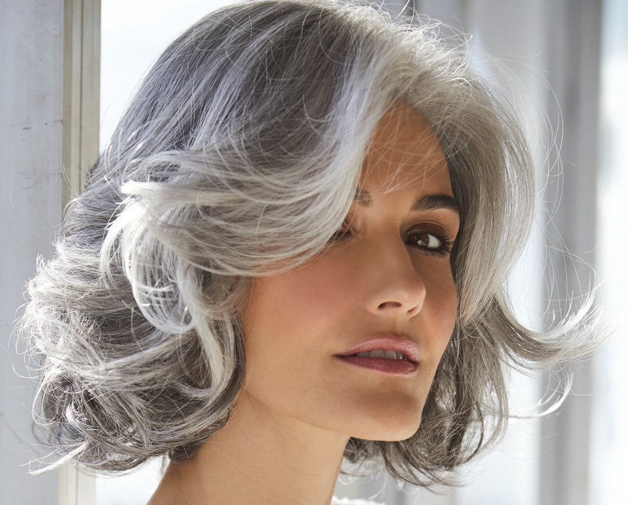 Rene of Paris Amal Synthetic Wig Side View 2