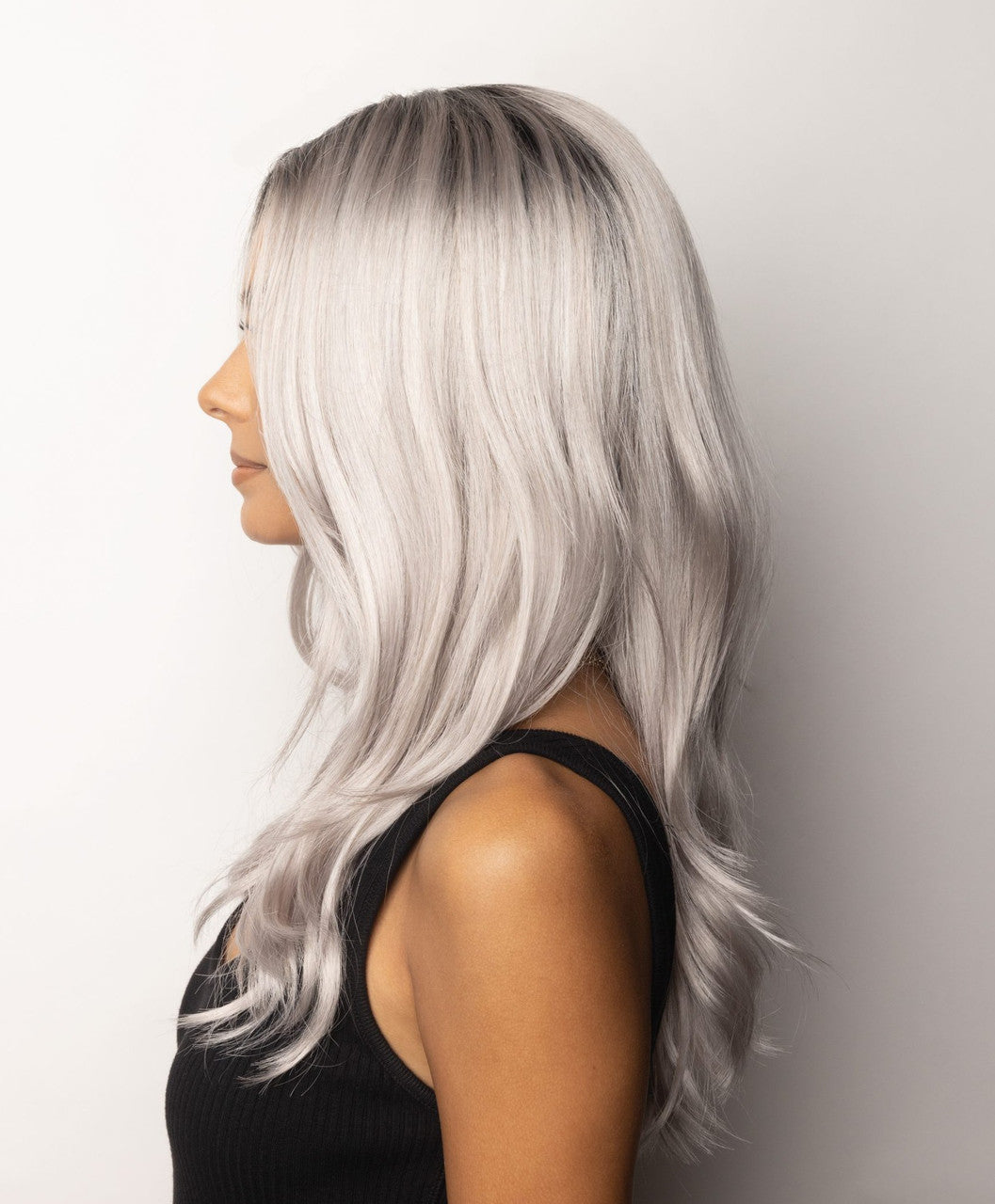 Sage | Rene of Paris Wigs |  Classic Cap | Long Wavy | Moonstone side view