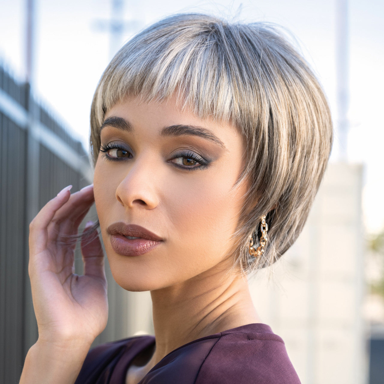 Nell | Rene of Paris Hi Fashion | Classic Cap | Front View 3