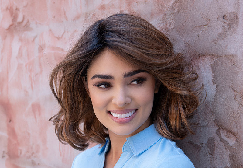 Brittaney | Envy | Lace Front Mono Top | Medium Layered Bob / Lob | Synthetic