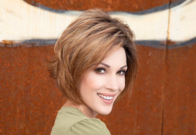 Angie | Envy | Lace Front Mono Top | Short/Medium Bob / Shag | Synthetic