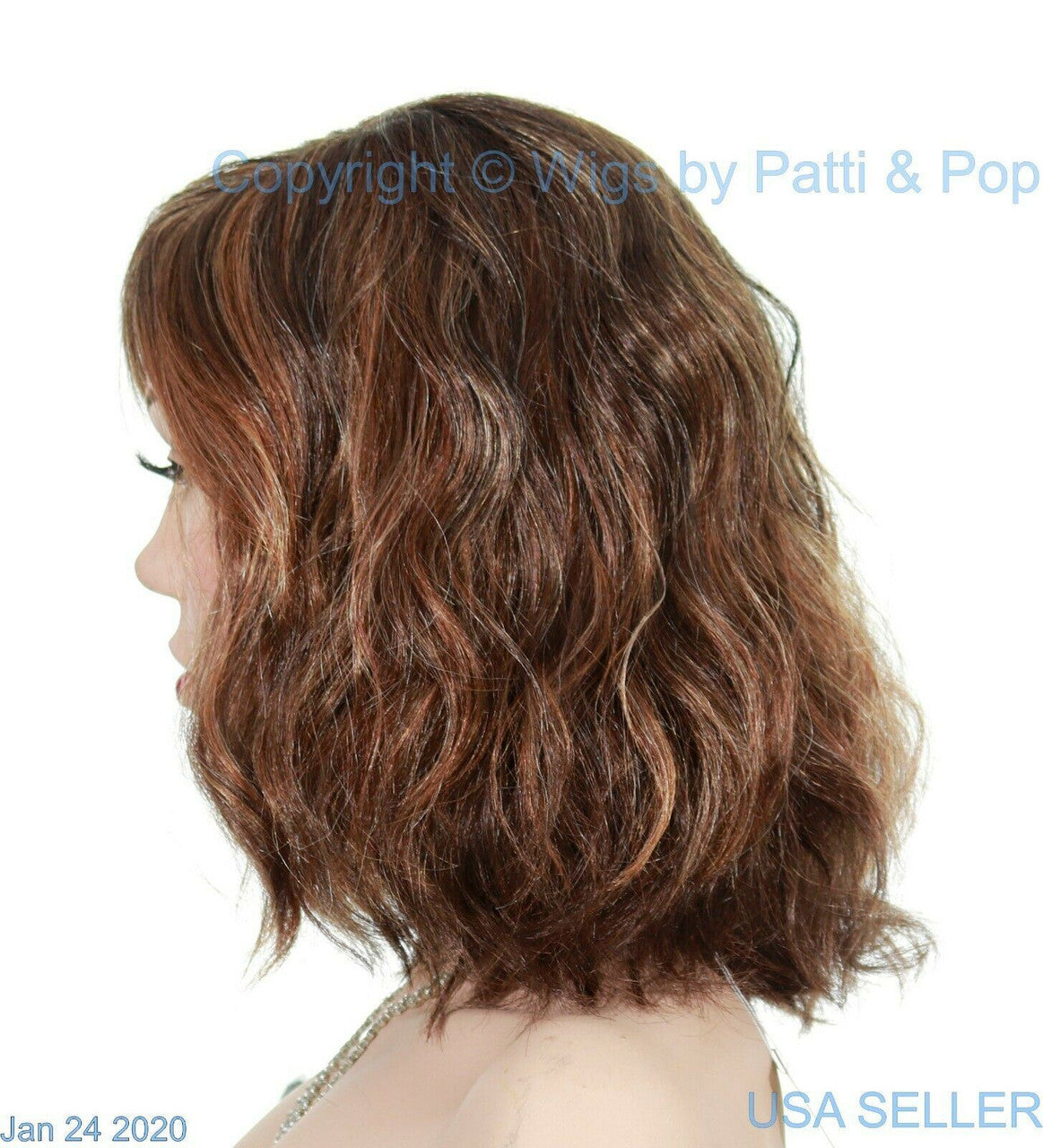 Dakota | Envy Wigs | Monopart | Med Wavy Style | Chocolate Caramel Open Box