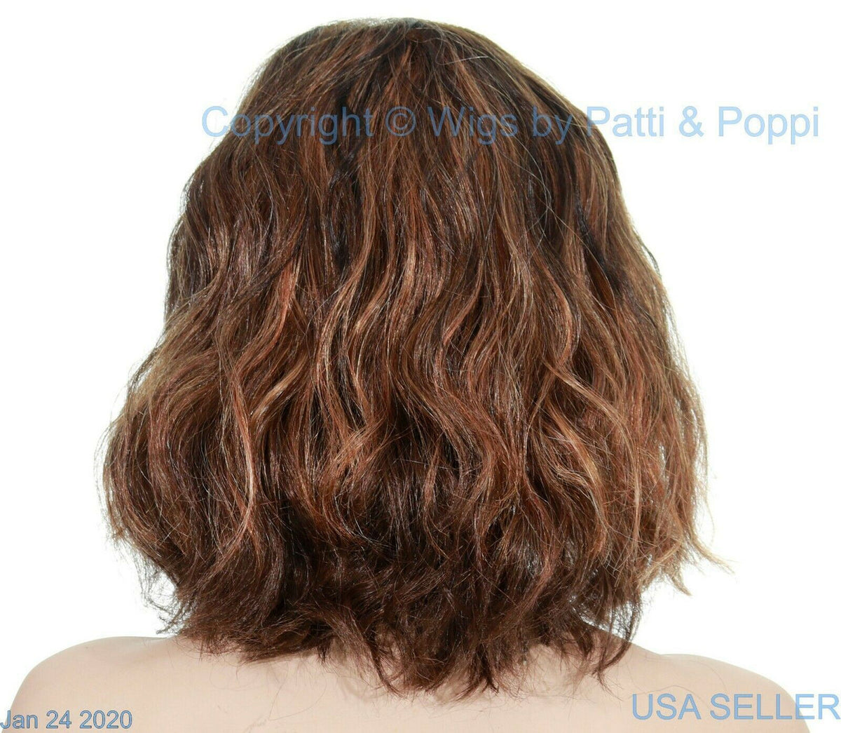 Dakota | Envy Wigs | Monopart | Med Wavy Style | Chocolate Caramel Open Box