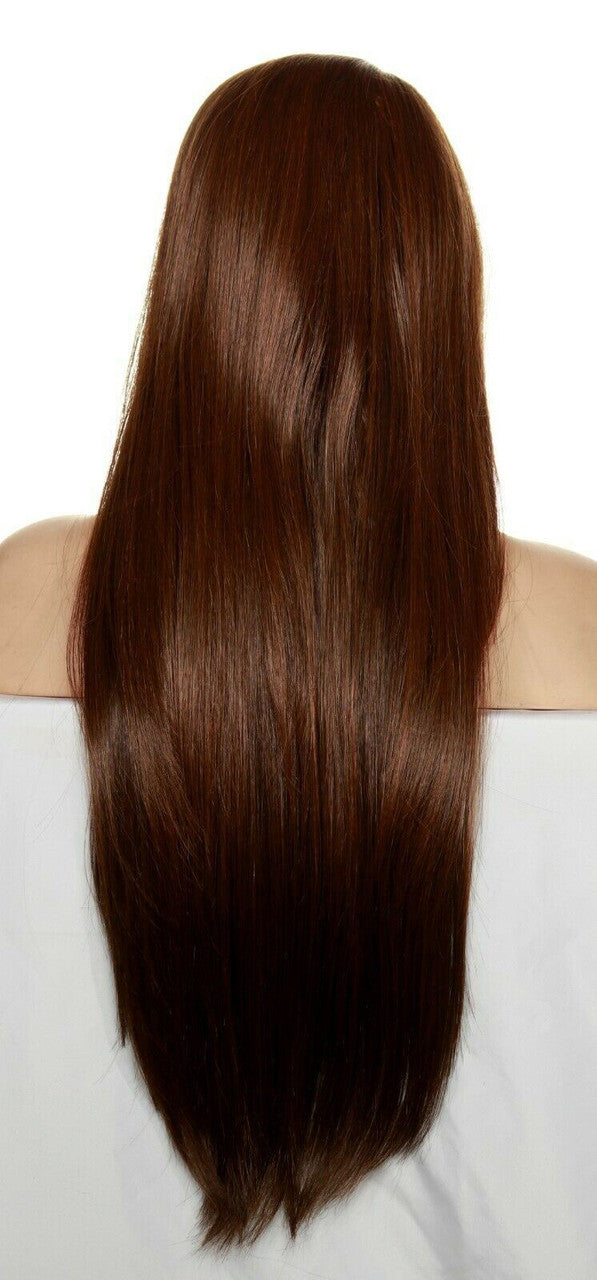 Human/Synthetic Hair Blend Heat Safe Wig SkinTop Clr H27.430  Long Straight 1409