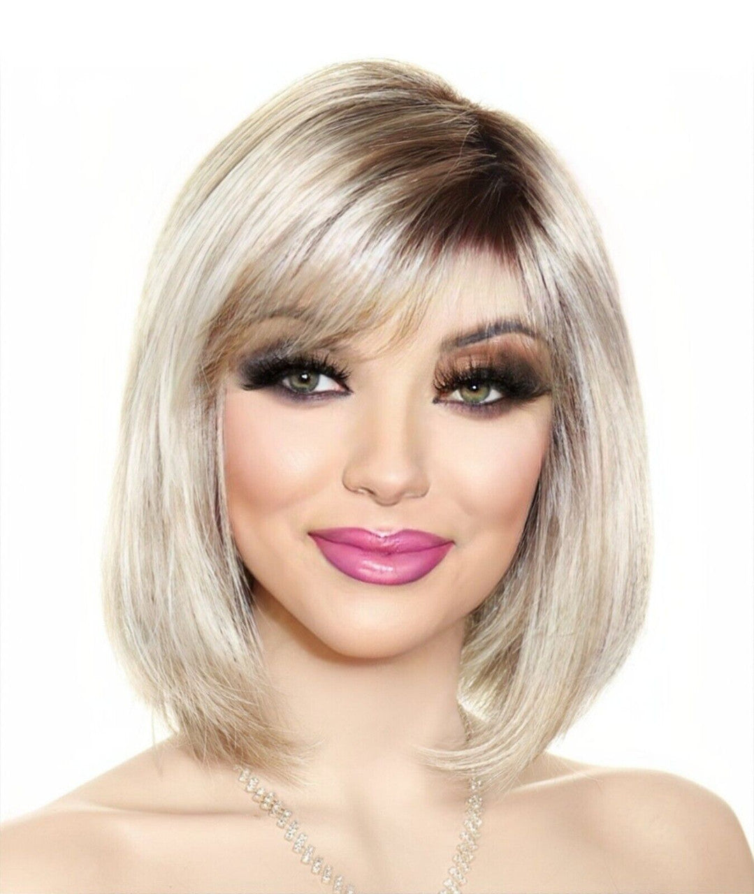 Mariah | Bob with Bangs | Classic Cap Synthetic Wig | Color 10.613GR