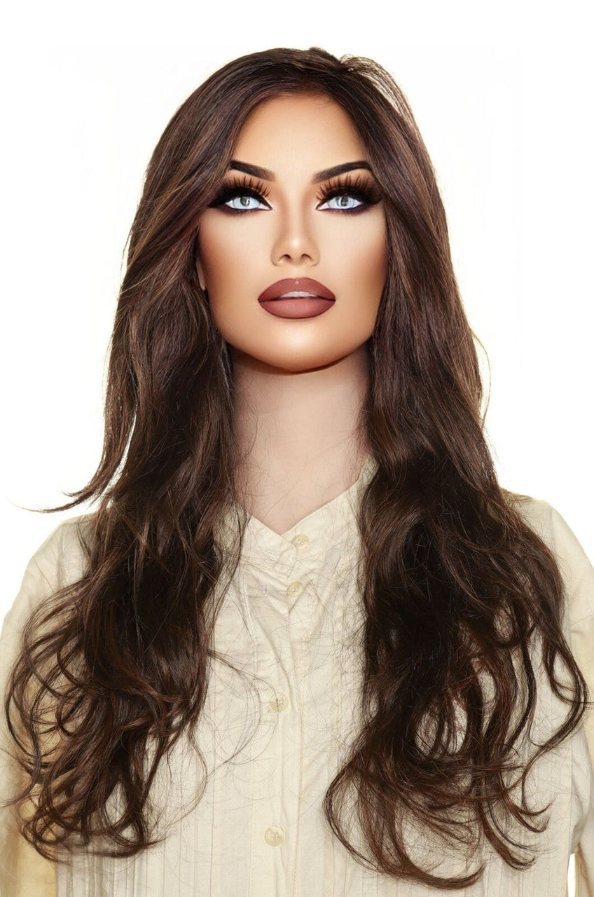 Rylee Wig by Rene of Paris - Lace Front Lace Part Synthetic Ginger Brown