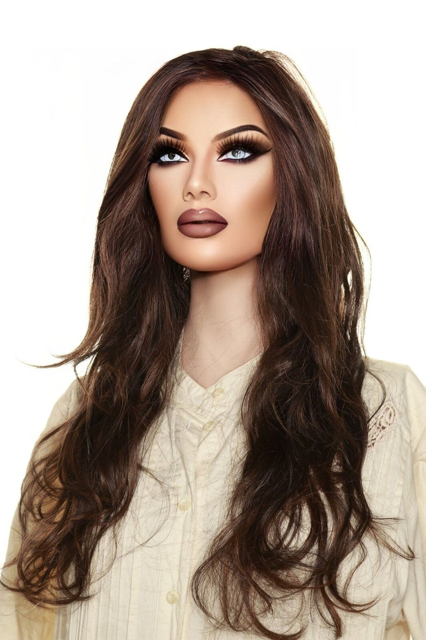 Rylee Wig by Rene of Paris - Lace Front Lace Part Synthetic Ginger Brown