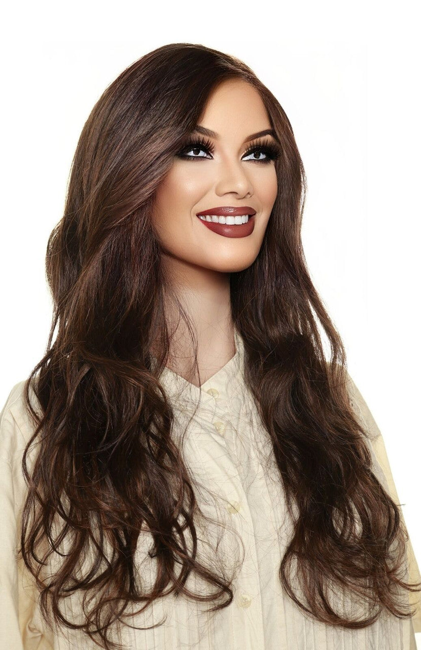Rylee Wig by Rene of Paris - Lace Front Lace Part Synthetic Ginger Brown
