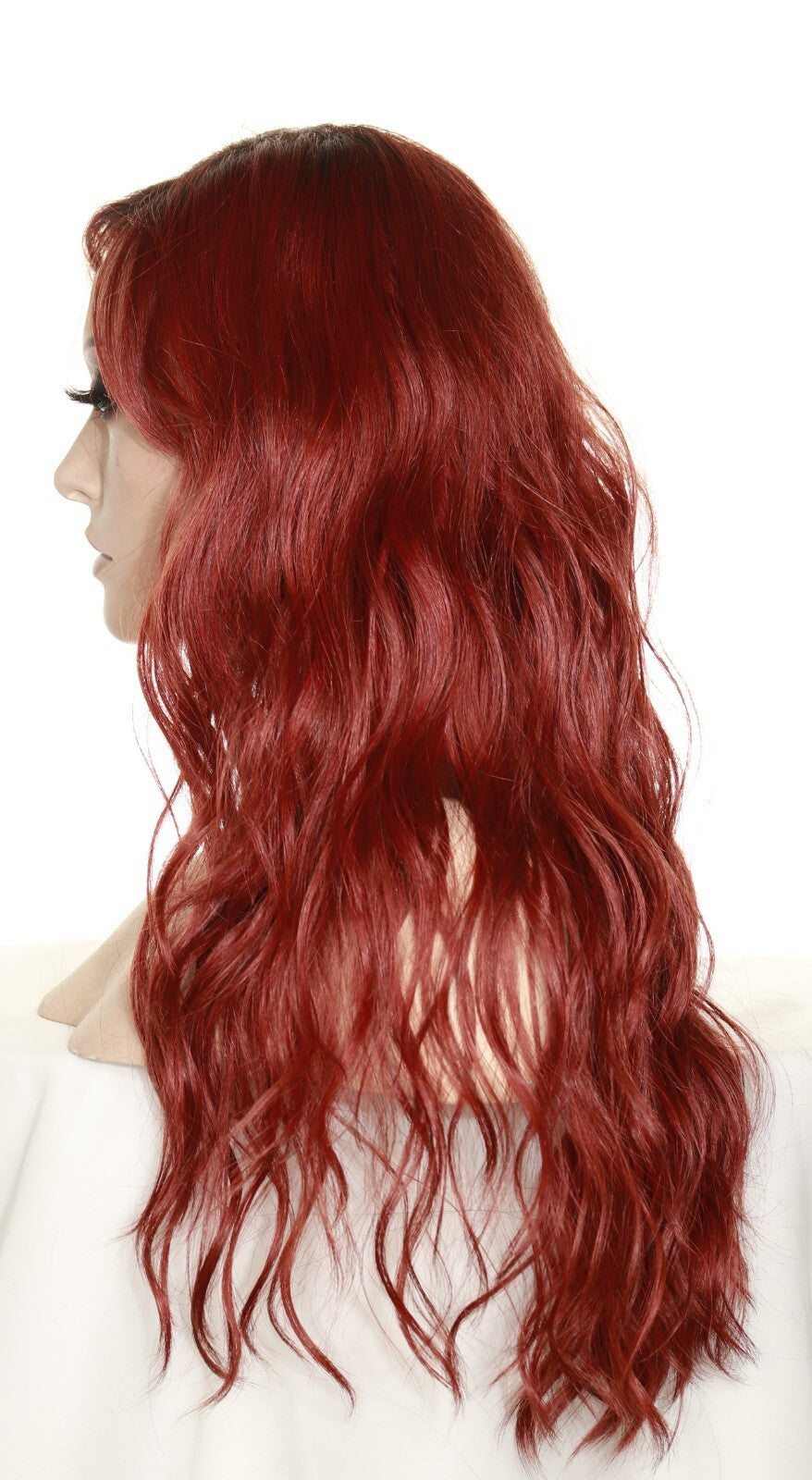 Brooklyn Alexander Couture Wig Lace Front Long Wavy Henna Red