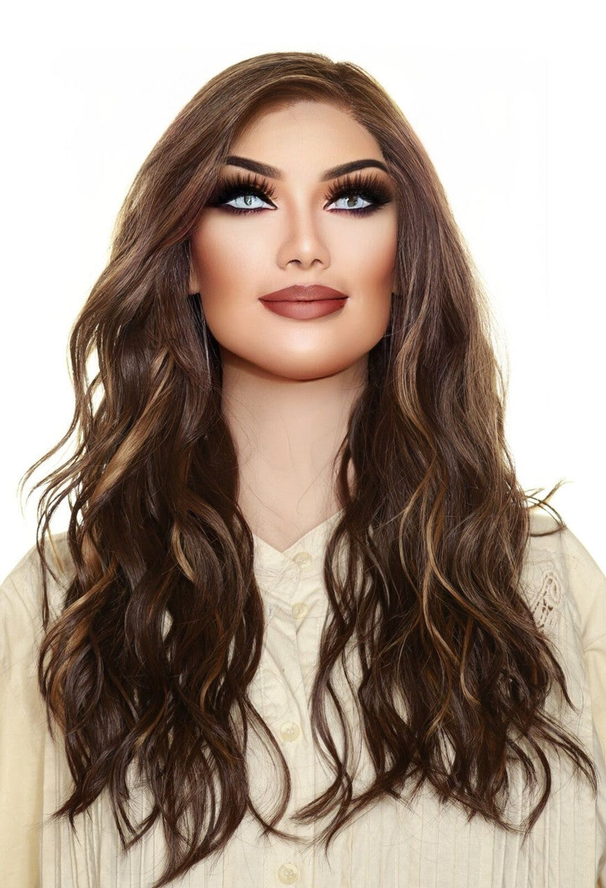 Brooklyn | Alexander Couture Wig  | Lace Front/Part | Marble Brown  Heat OK -4