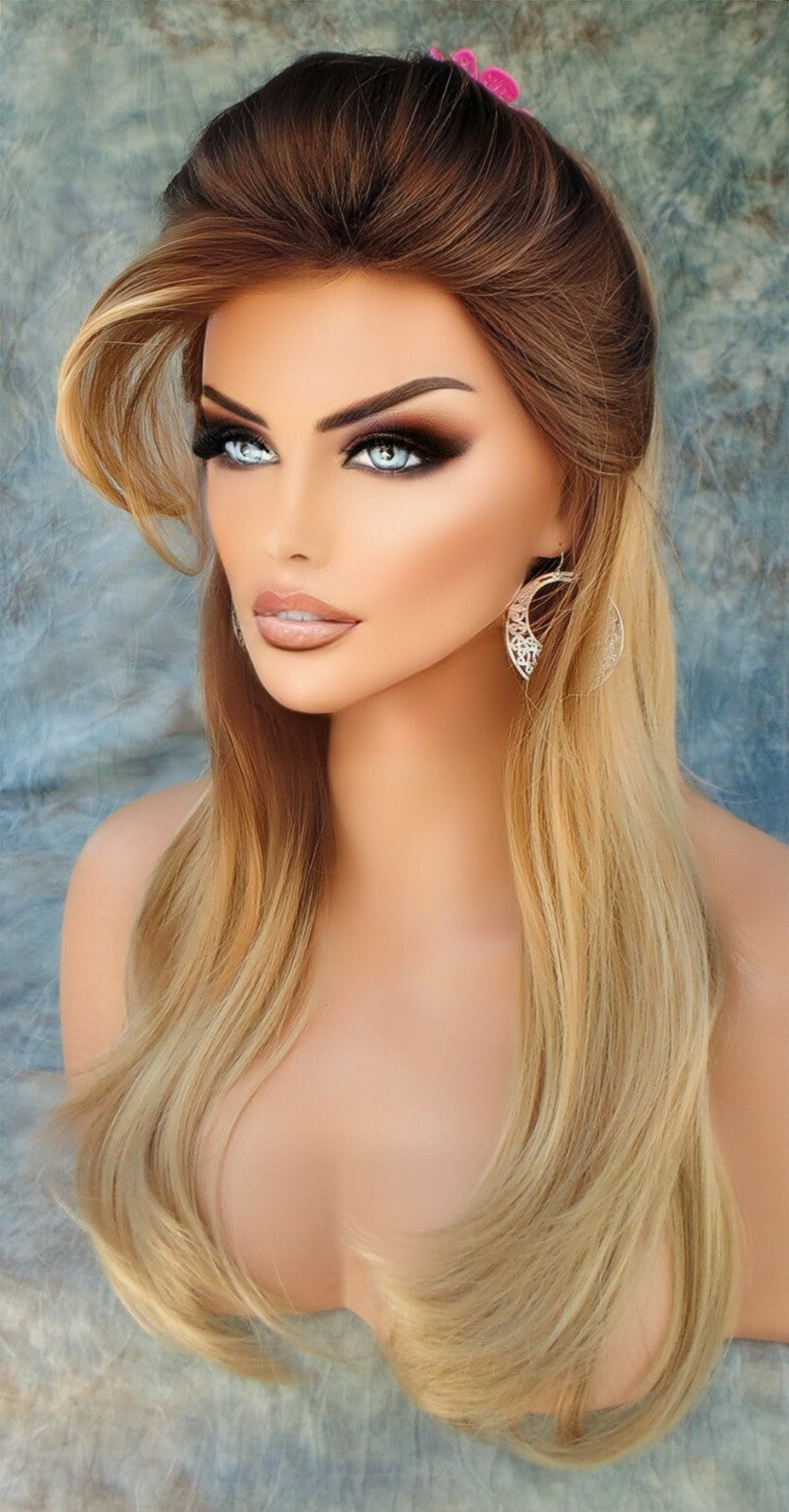 Angelica Wig by Noriko - Machine Made Long Synthetic Banana Split-LR