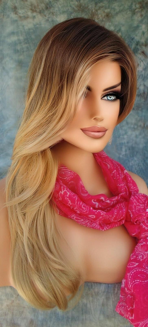 Angelica Wig Noriko Rene of Paris | Long Layered Synthetic | Blond Banana Split-
