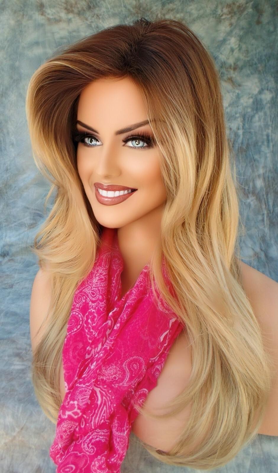 Angelica Wig Noriko Rene of Paris | Long Layered Synthetic | Blond Banana Split-