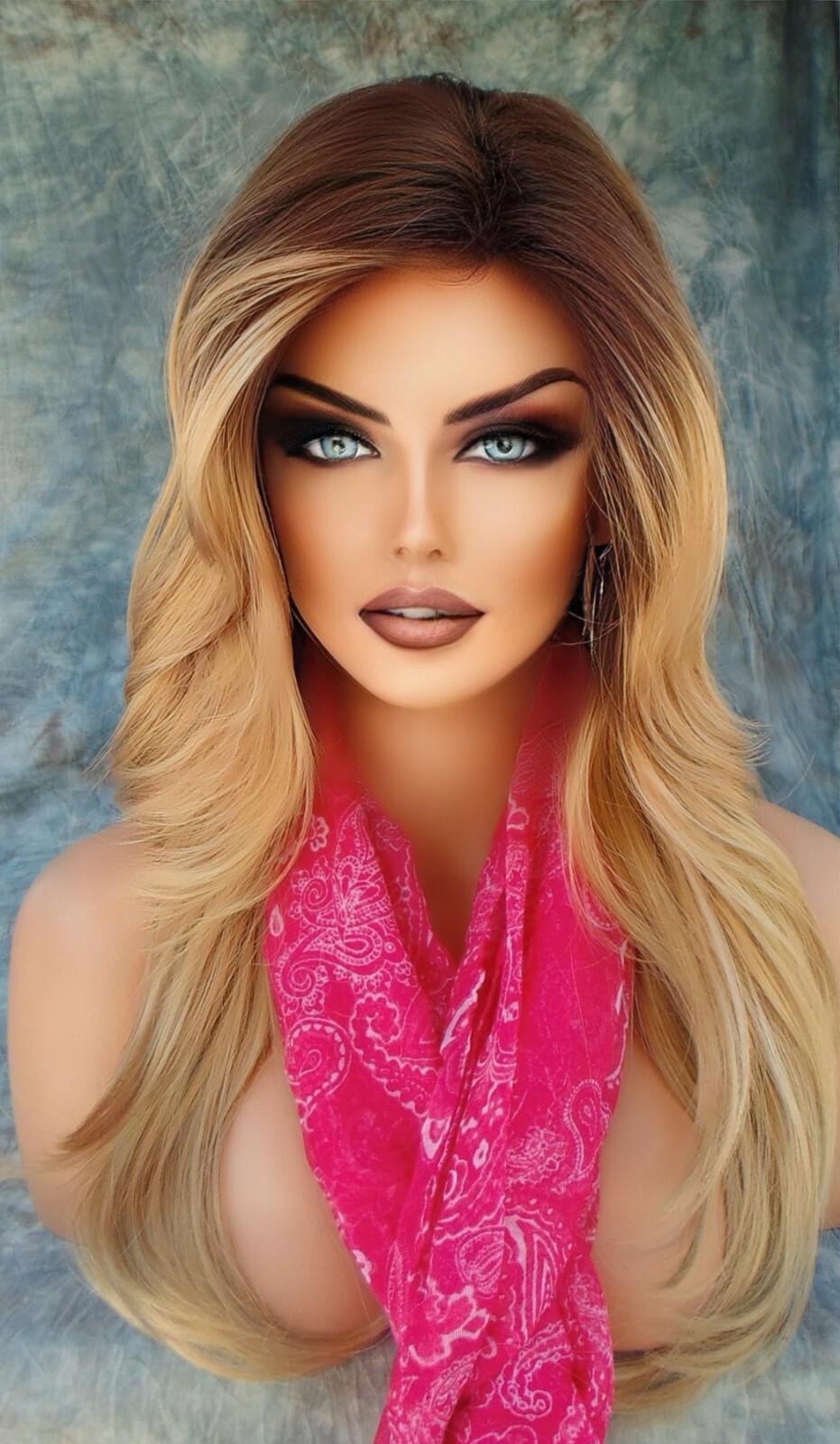 Angelica Wig Noriko Rene of Paris | Long Layered Synthetic | Blond Banana Split-