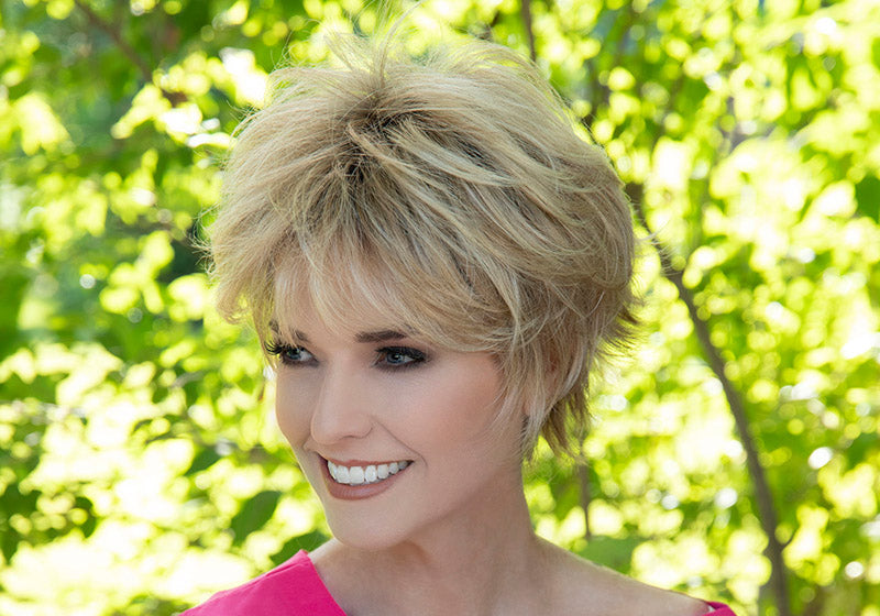 Flame | Envy | Open Top Mono Crown | Short Pixie | Human Hair Blend