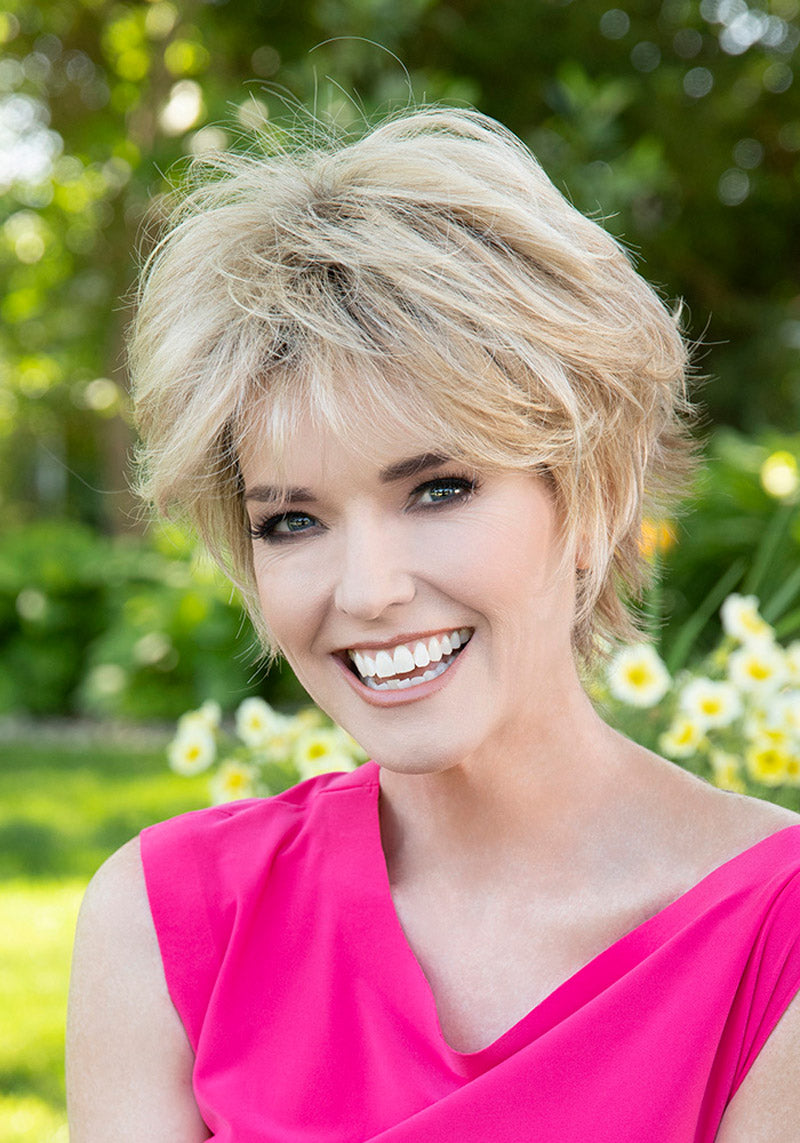 Flame | Envy | Open Top Mono Crown | Short Pixie | Human Hair Blend
