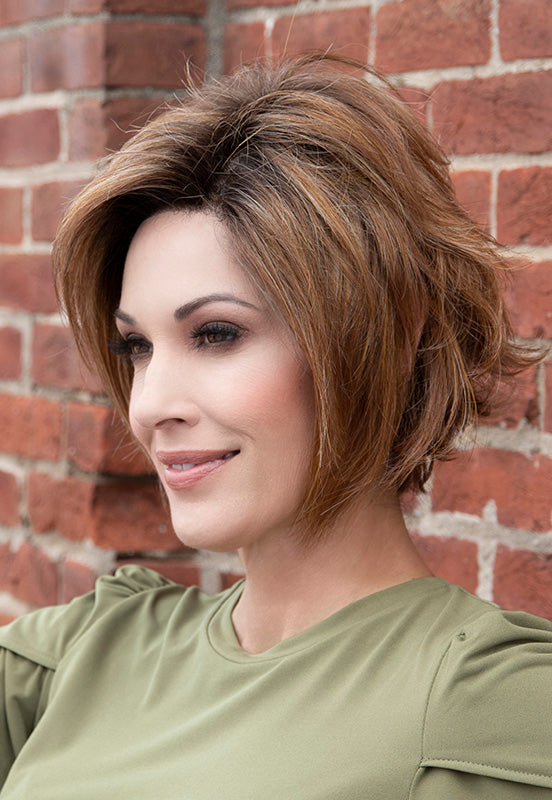 Angie | Envy | Lace Front Mono Top | Short/Medium Bob / Shag | Synthetic