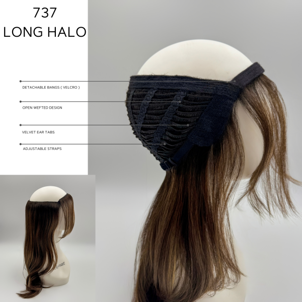 Long Halo Topper by Rene of Paris - Classic Cap Synthetic
