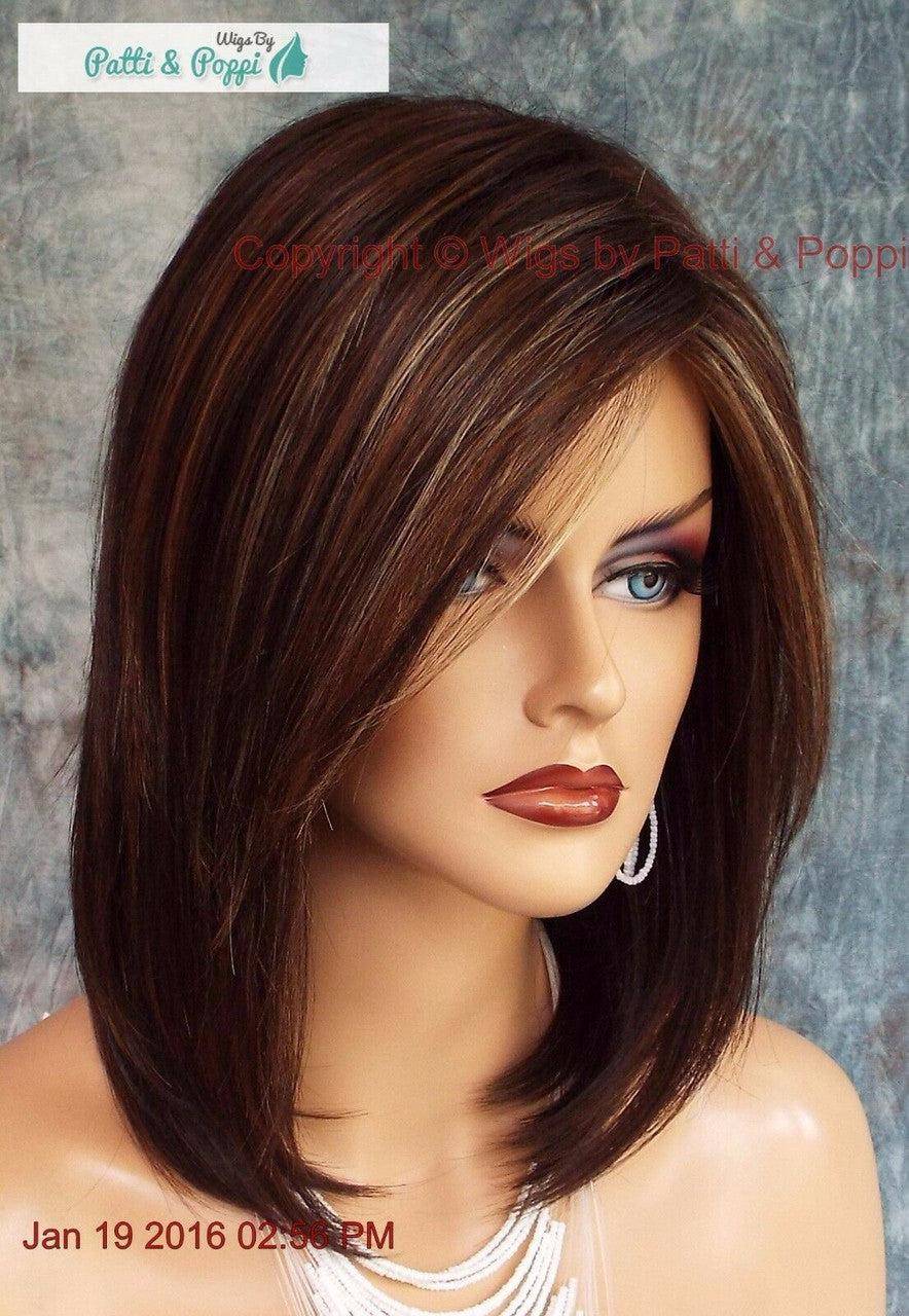 Jackson Wig by Noriko - Machine Made Mid-Length Synthetic Chocolate Swirl
