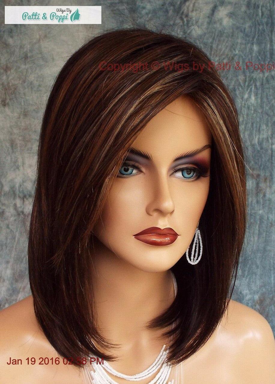 Jackson Wig by Noriko - Machine Made Mid-Length Synthetic Chocolate Swirl
