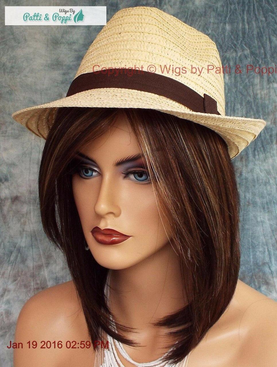 Jackson Wig by Noriko - Machine Made Mid-Length Synthetic Chocolate Swirl