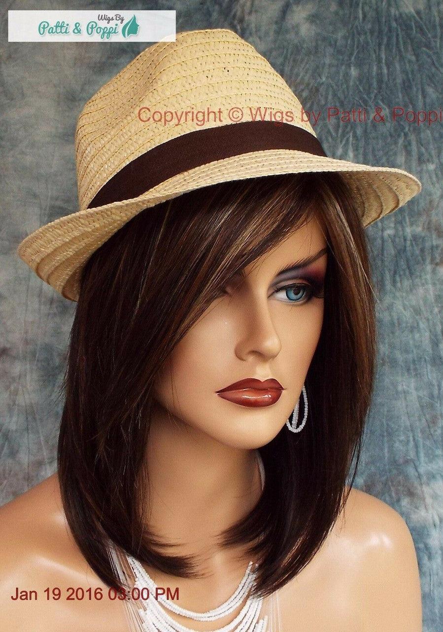 Jackson Wig by Noriko - Machine Made Mid-Length Synthetic Chocolate Swirl