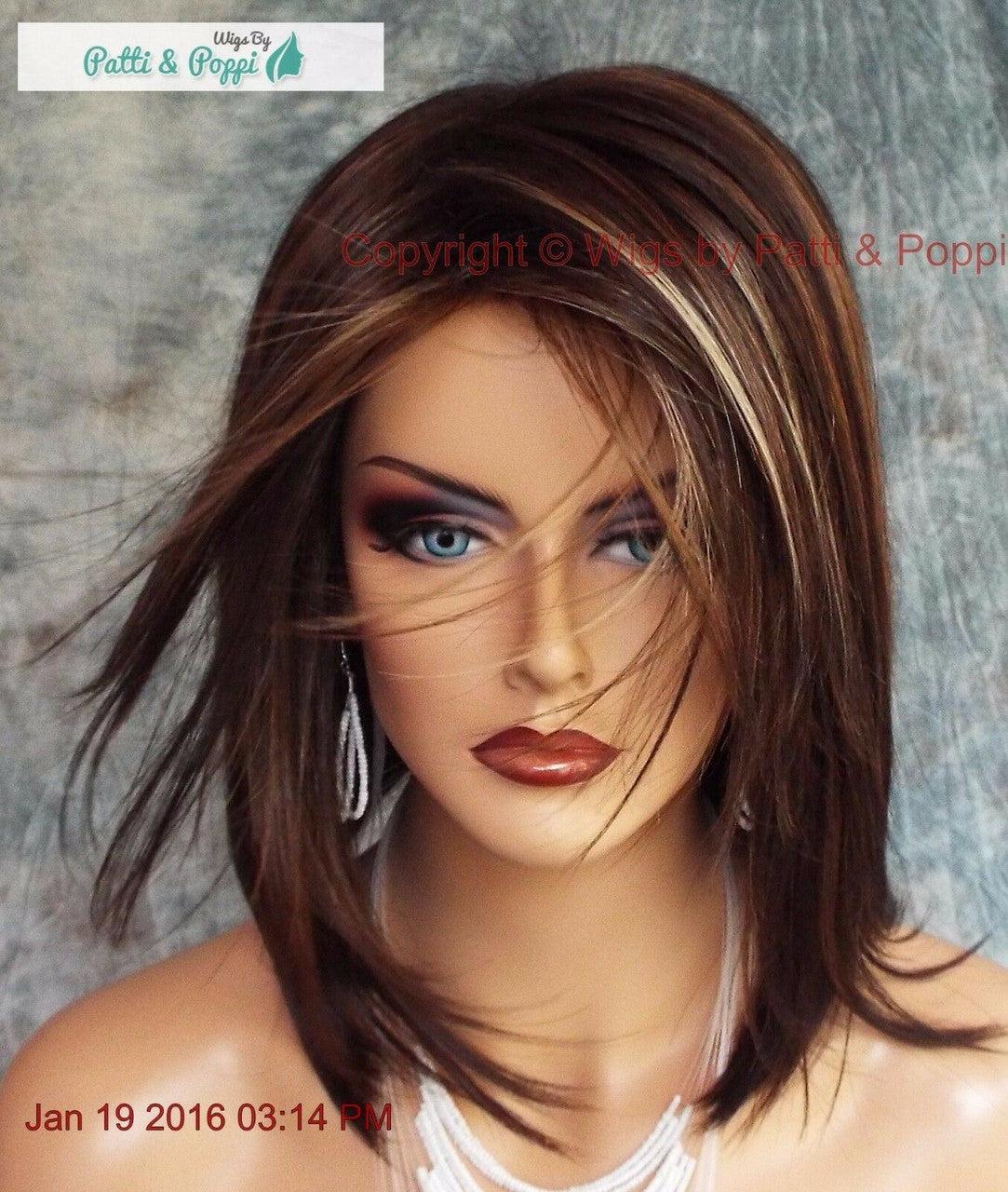 Jackson Wig by Noriko - Machine Made Mid-Length Synthetic Chocolate Swirl