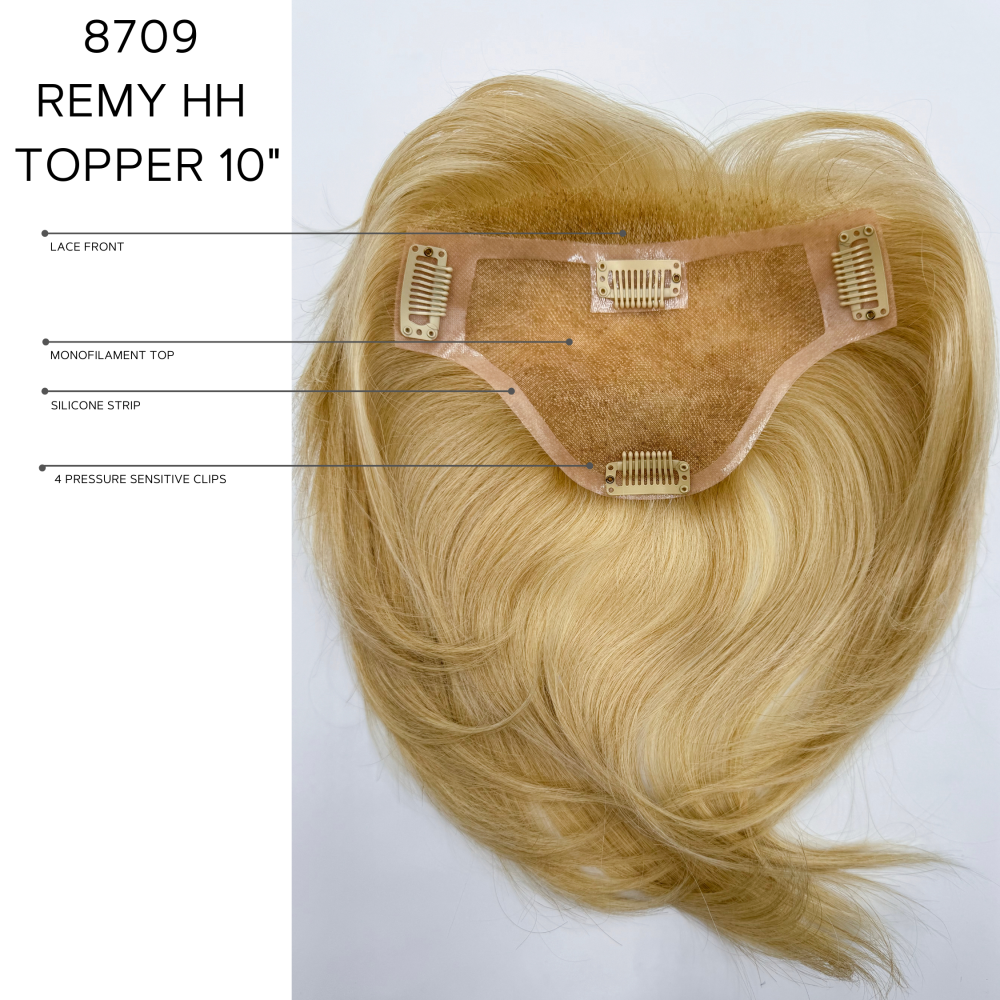 Remy 10 | Amore | Lace Front Mono | Average | Color | Remy Human Hair Topper