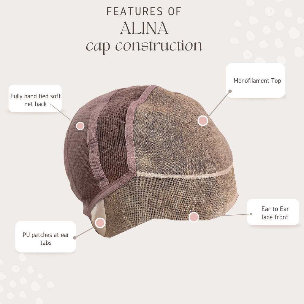 Alina Orchid Wigs | Human Hair | Lace Front Monotop -cap view 1