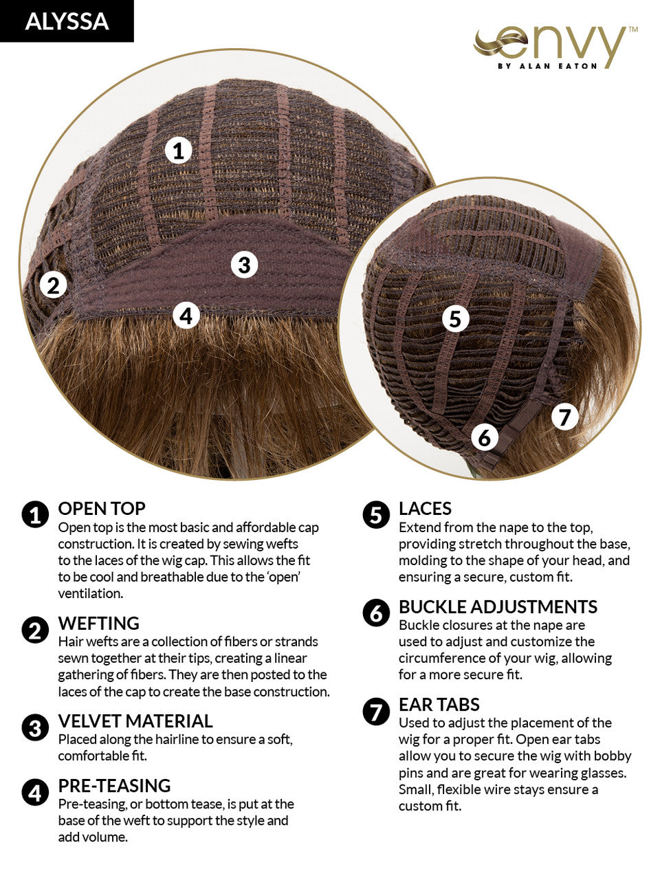 Alyssa - Open Top - Envy Wigs - Sahara blond cap 2