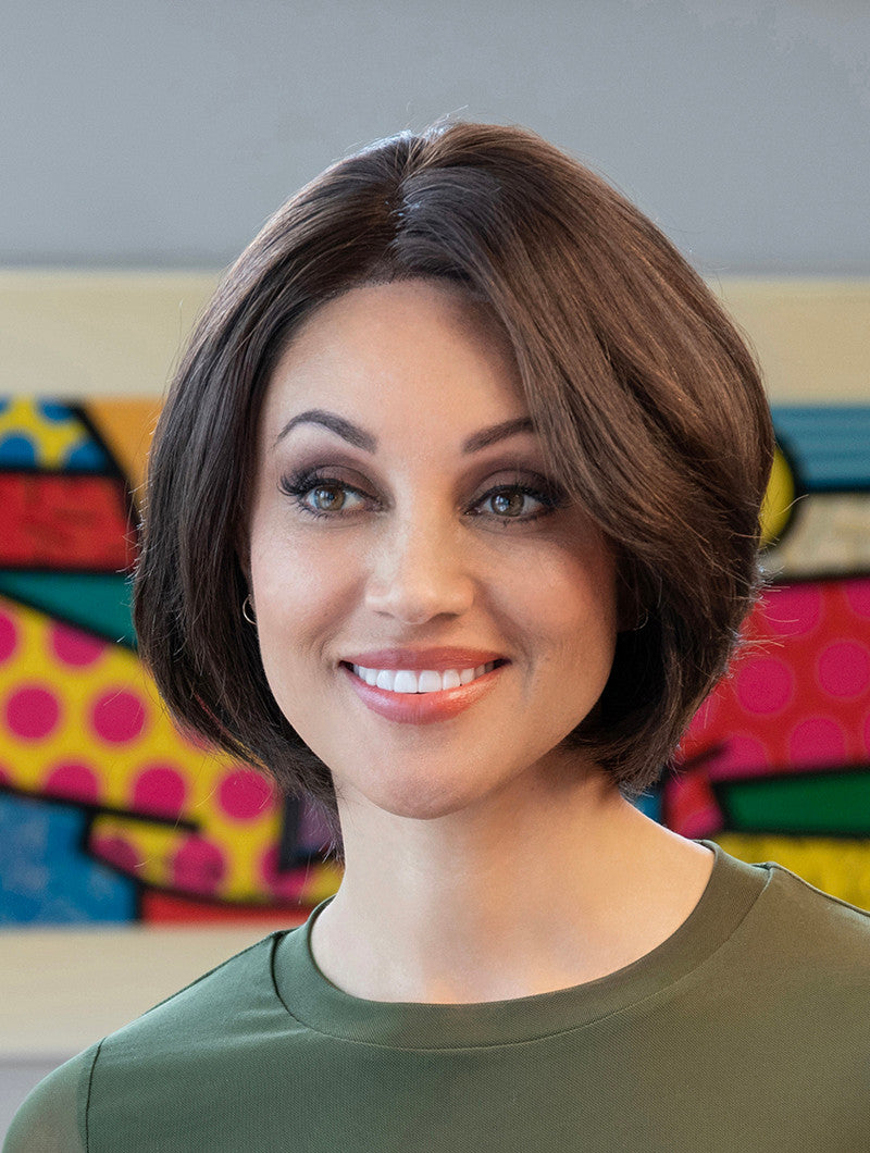 Envy Wigs Amelia Front View Human Hair - dark brown