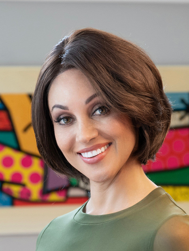 Envy Wigs Amelia Front View Human Hair - dark brown -3